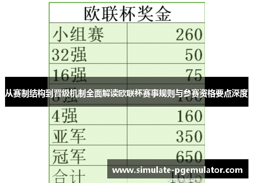 从赛制结构到晋级机制全面解读欧联杯赛事规则与参赛资格要点深度 从赛制结构到晋级机制全面解读欧联杯赛事规则与参赛资格要点深度